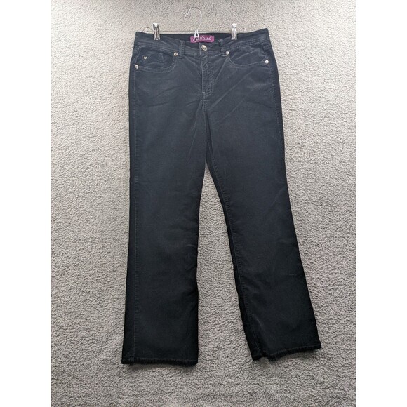 Gloria Vanderbilt Women's sz 12 Black Corduroy Bootcut Pants - Picture 1 of 13